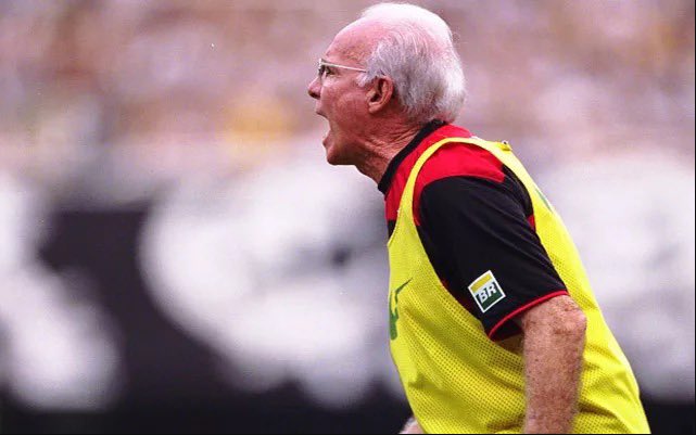 Zagallo como treinador do Flamengo em 2001
