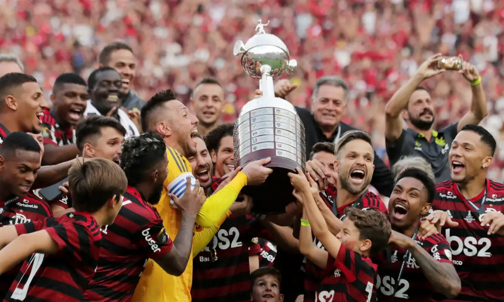 Flamengo celebra a conquista da Libertadores 2019 - Créditos: Reprodução
